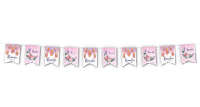 Load image into Gallery viewer, RAMADAN Mubarak Bunting Decoration - (10 Flags) Pink Floral & Lanterns Design (AG21)