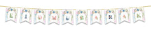 Load image into Gallery viewer, Eid Mubarak Bunting - Pastel Rainbow Floral Letter Flags Decoration

