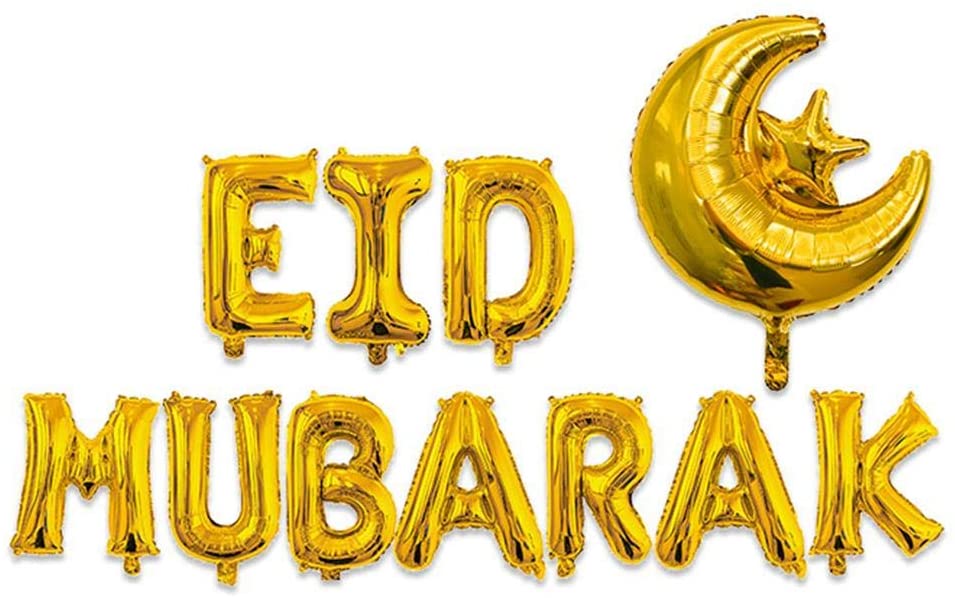 Eid Mubarak Foil Balloon Kit - Gold