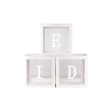Load image into Gallery viewer, Eid Letter Transparent Balloon Boxes (25cm) - White

