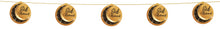 Load image into Gallery viewer, EID Mubarak Black &amp; Gold Moon Large (5 pcs) Hanging Circles (AG21)
