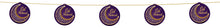 Load image into Gallery viewer, EID Mubarak Purple &amp; Gold Moon Large (5 pcs) Hanging Circles (AG21)
