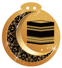 Load image into Gallery viewer, Kaaba Gold &amp; Black Medium (10 pcs) Hanging Circles (AG21)
