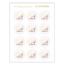 Load image into Gallery viewer, EID Mubarak Foil Stickers - Rose Gold
