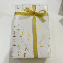 Load image into Gallery viewer, Eid Mubarak Gift Wrap Sheet - White &amp; Gold Marble
