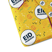 Load image into Gallery viewer, Eid Mubarak Gift Wrap Sheet - Confetti (Yellow)
