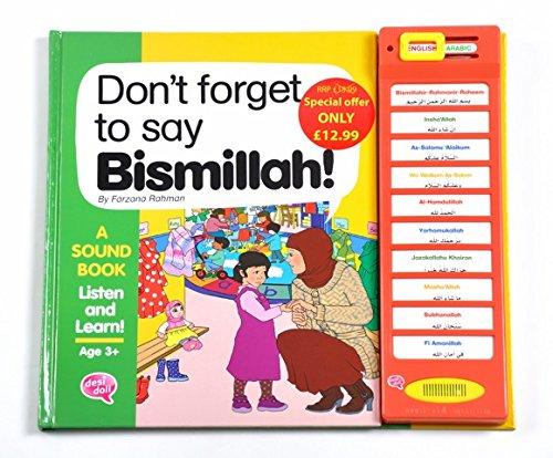 Don't Forget To Say Bismillah - Sound Book - Salam Occasions - Desi Doll Company