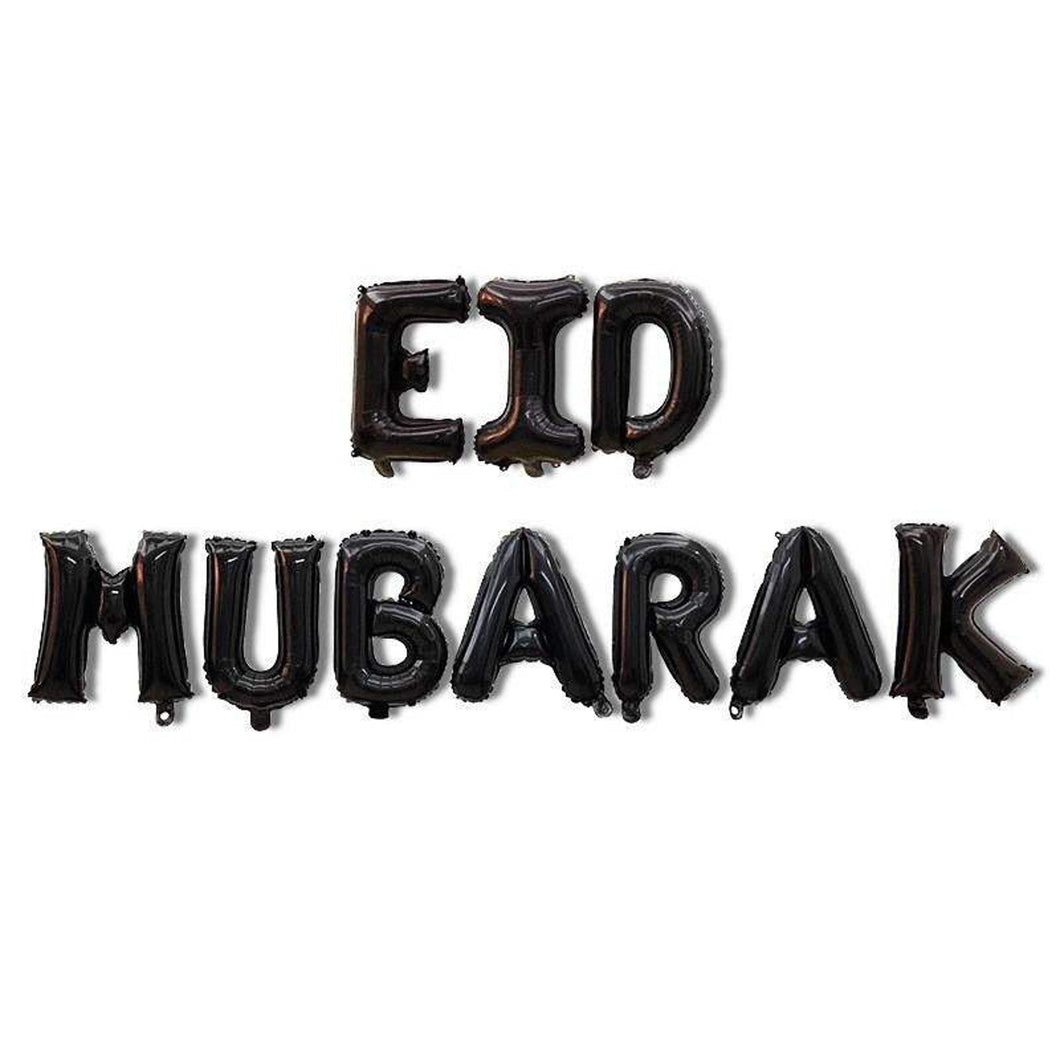 Eid Mubarak Foil Balloon Kit - Black