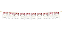 Load image into Gallery viewer, Nikkah Mubarak Bunting - White &amp; Pink Floral Islamic Wedding Decoration
