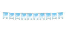 Load image into Gallery viewer, Eid Mubarak Bunting - Blue &amp; White Watercolour Flags Decoration
