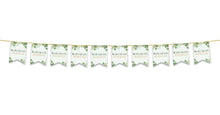 Load image into Gallery viewer, Ramadan Mubarak Bunting - Green &amp; Gold Floral Flags Decoration
