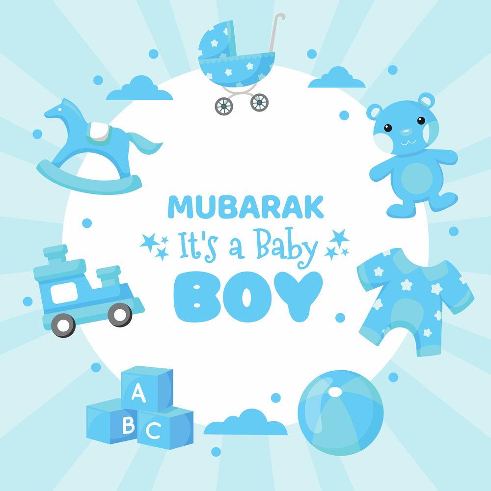 Mubarak It's a Boy Card